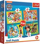 TREFL PUZZLE 4v1 astn den Tlapkov patrola 29x21cm 71 dlk skldaka