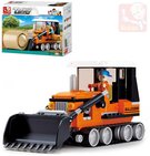 SLUBAN Stavebnice TOWN Kombajn (buldozer) set 165 dlk + figurka 2ks plast