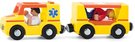 WOODY DŘEVO Auto ambulance sanitka s vagonkem a 4 figurkami doplněk k vláčkodráze