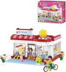 SLUBAN Stavebnice GIRLS Supermarket set 289 dlk + figurka 3ks plast