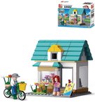 SLUBAN Stavebnice TOWN Kvtinstv set 149 dlk + figurka 2ks plast