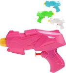 Pistolka dtsk vodn barevn stkac 16cm na vodu 4 barvy