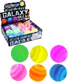Míček galaxy skákací se světlem 5,5cm na baterie bliká 6 barev