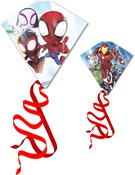 Drak létající Avengers / Spiderman s třásněmi plastový 2 druhy v sáčku