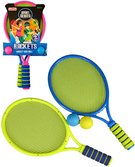 Set 2 rakety barevn 43cm s mky na soft ln tenis 2 barvy plast