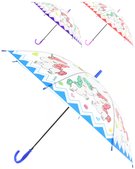 Deštník dětský jednorožci 67x86cm vystřelovací průhledný 3 barvy