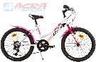 ACRA Kolo sportovní dětské 20&quot; Dino Bikes Junior bílo-růžové