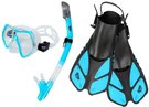 ACRA norchlovac dtsk set Maska norchl Ploutve 36-41 svtle modr 3v1