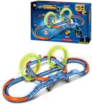 Autodrha svtc ve tm s kenm a loopingy set s autem na baterie Svtlo