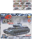 Stavebnice 4D tank skldaka 28-30 dlk v krabici 6 druh plast v krabici