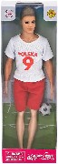 Panenka Defa Lucy panák fotbalista 30cm v dresu Polsko set hráč s míčem v krabičce