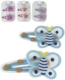 Sponky dtsk ozdobn do vlas motli set 2ks 4 barvy