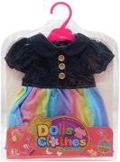 Obleen pro panenku 35cm obleek duhov atiky set s ramnkem