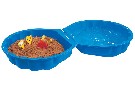 Pískoviště přenosné bazének modrá mušle s víkem 180x87x20cm uzavíratelné plast