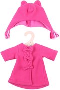 BIGJIGS TOYS Růžový kabátek + čepička obleček baby doplněk pro panenku