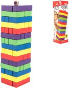 BONAPARTE DŘEVO Hra věž Jenga barevná 60 dílků *SPOLEČENSKÉ HRY*