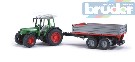 BRUDER 02104 (2104) Traktor FENDT Farmer + sklapc vz