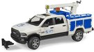 BRUDER 02509 Auto RAM 2500 servisn vz s otonm ramenem a majkem