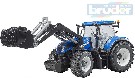 BRUDER 03121 Traktor New Holland T7.315 s elnm nakladaem 1:16 plast
