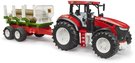 BRUDER 03453 Roadmax traktor set s vyvážecím přívěsem a 3 kládami