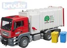 BRUDER 03761 Auto MAN TGS popeli funkn model 1:16 set se 2 popelnicemi