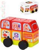 CUBIKA DEVO Baby Minibus astn zvtka navlkac stavebnice set 7 dlk