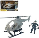 Vojensk army sada helikoptra s figurkou vojka plast v krabici