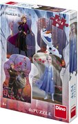 DINO Puzzle Frozen 2 - Hlavn postavy 4x54 dlk 13x19cm skldaka v krabici