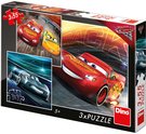 DINO Puzzle Cars 3 (Auta) Trnink 3x55 dlk 18x18cm skldaka v krabici