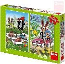 DINO Puzzle 2x48 dlk Krtek se raduje (Krteek) 18x26,5cm skldaka 2v1