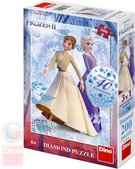 DINO Puzzle diamond Frozen II (Ledové Království) 200 dílků skládačka s diamanty