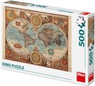 DINO Puzzle 500 dlk Mapa svta z roku 1626 47x33cm skldaka