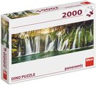 DINO Puzzle Panoramatické Plitvické vodopády foto 2000 dílků 138x48cm skládačka