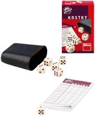 DINO Hra Kostky cestovní set 6ks s kelímkem a bločkem *SPOLEČENSKÉ HRY*