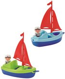 ECOIFFIER Plachetnice loďka 24cm s námořníkem do vody plast 2 barvy