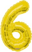 Party balonek nafukovac 86cm slice 6 zlat velk foliov vzduch i helium