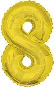 Party balonek nafukovac 86cm slice 8 zlat velk foliov vzduch i helium