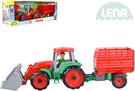 LENA Truxx Traktor naklada set s pvsem na seno a pankem v krabici