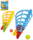 LENA Hra catch ball set 2 vystelovac koky + 2 mky chytn mk