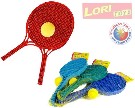 LORI 227 Set na soft tenis 2 barevné rakety a míček 4 barvy plast