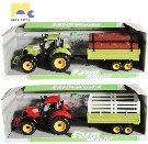 MAC TOYS Traktor zemědělský plastový s vlečkou 2 barvy