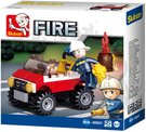 SLUBAN Fire Auto hasisk jeep 58 dlk + 1 figurka STAVEBNICE