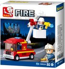 SLUBAN Fire Porn auto s malou ploinou 82 dlk + 1 figurka STAVEBNICE