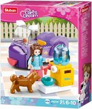 SLUBAN Girls Dream Auto s krmtkem pro pejsky 91 dlk + 1 figurka STAVEBNICE