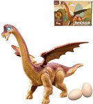 MAC TOYS Dinosaurus chodc 45cm klade vejce na baterie Svtlo Zvuk
