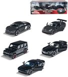 MAJORETTE Black Edition drkov set 5 kovovch autek v ern barv v krabici