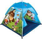 BINO Stan dtsk Ma a medvd 112x94x112cm kopule modr s oknkem