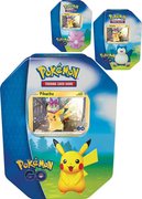 Hra Pokmon GO Tin set 4x booster s doplky v kovovm boxu 3 druhy