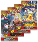 Hra Pokémon TCG SV08 Surging Sparks booster set 10 karet v sáčku