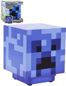 Minecraft Crepper dekorativn modr lampa na baterie LED Svtlo Zvuk